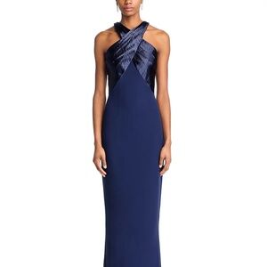 Safiyaa Navy Blue Gown with cape